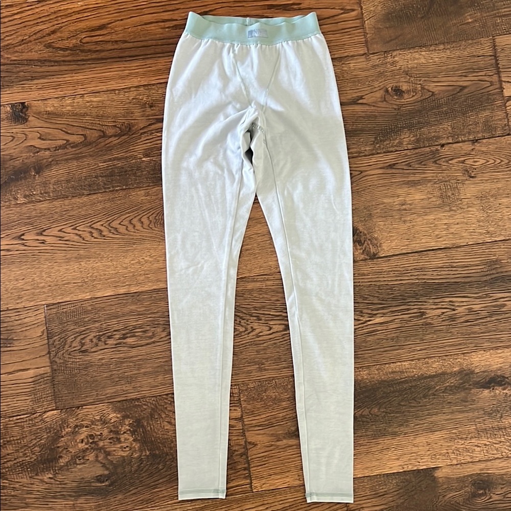 Skims Gray and Green Cotton Leggings